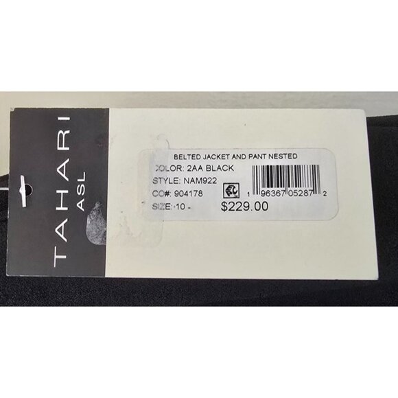 Tahari ASL Womens Black Trousers Size 10 - Picture 2 of 4